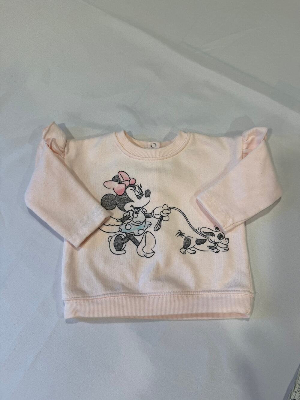 Disney Baby Minnie Mouse Pink Ruffle Sweatshirt (3/6 Months)